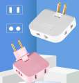 4 in 1 USB Multi Plug Converter Adapter Travel Mutli Socket (2 USB 2 Power Socket) 2500W High Power EU Bangladesh Standard 180° Rotating Converter Socket AC Adapter. 