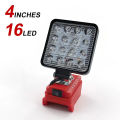 4IN Portable Cordless LED Work Light For Milwaukee 18V Li-ion Battery Lantern Outdoor Flashlight Camping Lamp Emergency Lighting. 