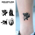 Cute black cat Temporary Tattoo,Lasts To 15 Days New Technology Magic Waterproof Semi Permanent Sticker..