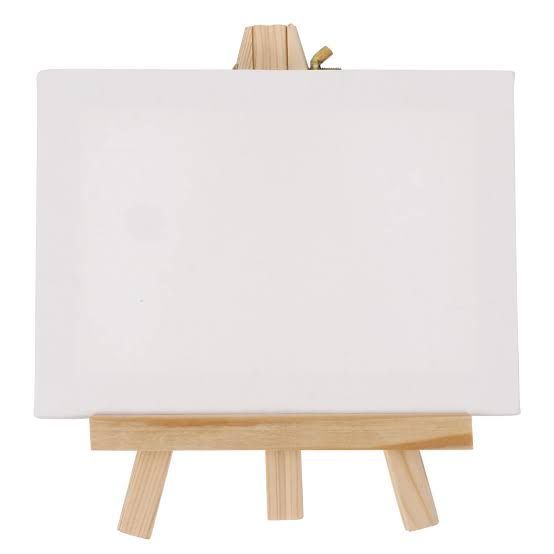 Papertree White mini canvas with Easel
