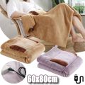 Winter Warming Blanket USB Rechargeable Portable Flannel Electric Blanket with Pocket Heating Blanket Hand Warmer Knee Blanket. 