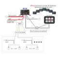 12V LED 6 Gang Switch Panel 600W-1200W Circuit Control Relay System Box Slim Touch Control Panel for Boat Jeep UTV Caravan.
