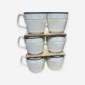 Pack of 6 Tea Cup / Mug Set Ceramic Material 200ml New style Set Multi Design. 