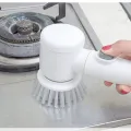 5 in1 Rechargeable Magic Brush Electric Multi-Functional Household Cleaning Brush 5 in 1 USB Rechargeable Car Waxing / Tiles Cleaning Brush Handheld Scrubber 360o Rotatable with 3 Replaceable Brush Heads Kitchen Dishwashing Sponge Electric Cleaning Brush. 