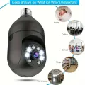 E27 Bulb Camera 4X Digital Zoom AI Human Motion Detect Full Color Night Vision Surveillance Camera APP Yiiot. 