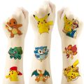 Pokemon Tattoos for Kids Pikachu Styles Temporary Tattoos Stickers Boys Girls Glow Party Supplies Gifts for Children. 