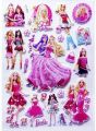 (pack of 3 sheets)Barbie stickers For girls. 