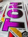 Ton cricket bat sticker emboss. 