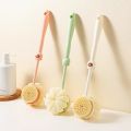 Two Sided Shower Body Brush Silicone Long Handle Bathroom Wash Brush Bathing Massage Back Body Exfoliating Brush Bath Supplies. 