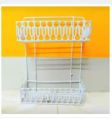 Keep Your Kitchen Organized with a 2-Layer Square Hanging Wall Storage Organizer Shelf/Rack - Easy To Clean, A Unique Choice for Kitchen Organization.