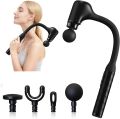 Massage Gun with Upgraded Extension Handle, Back Massager for Pain Relief, Massage Gun Deep Tissue with 4 Massage Heads, Handheld Massager for Neck Shoulders Waist Arm Legs, Black. 