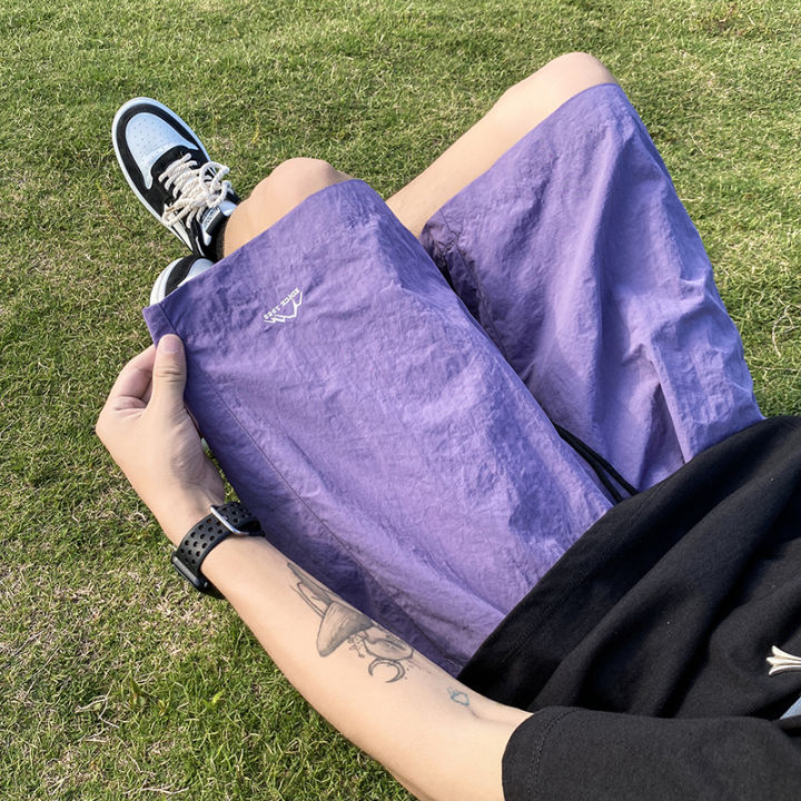 Men's%20Shorts%20Pants%20Summer%20Casual%20Shorts%20Pants%20Drawstring%20Overalls%20All-match%20Korean%20Simple%20Baggy%20Pants%20Trend%20Fashion%20Men%20Trousers%20-%20Image%202