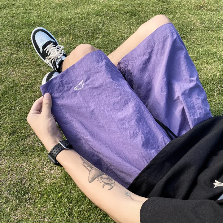 Men's%20Shorts%20Pants%20Summer%20Casual%20Shorts%20Pants%20Drawstring%20Overalls%20All-match%20Korean%20Simple%20Baggy%20Pants%20Trend%20Fashion%20Men%20Trousers%20-%20Image%202