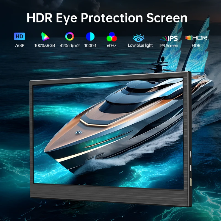 HGFRTEE%20100%25sRGB%2010.5%20inch%20Portable%20Monitor%201280P%20420Cd/m%20%C2%B2%20Second%20screen%20For%20Laptop%20Mac%20Xbox%20PS4/5%20Switch%20PC%20Extension%20Display%20-%20Image%205