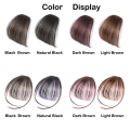 Sunslymei Fake Synthetic Air Bangs Clip-In Hair Extension Fringe False Blunt Hairpiece for Women Clip In Front Hair Bangs. 
