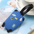 Silicone Luggage Tag Travel Trolley Case Identification Label Three-Dimensional Pattern Backpack Signature Information Anti-Lost. 