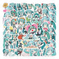 💥Ready to ship💥Hatsune Miku anime 50 sheets sticker waterproof removable sticker car trunk 音ミ. 