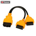 16 Pin OBD Extend OBD2 Splitter Cable 1 To 2 Converter Adapter Wire Car Extension Cord Multi-Function Connection Extension Cable. 