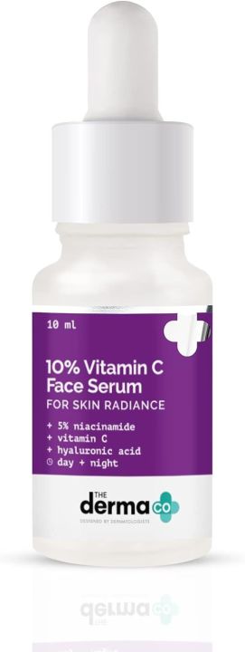The Derma Co 10% Vitamin C Face Serum with Vitamin C, 5% Niacinamide & Hyaluronic Acid for Skin Radiance -30ml