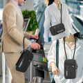 Portable neck hanging passport bag, document storage bag, travel bag, wallet. 