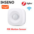 IHSENO Tuya ZigBee/WiFi PIR Motion Sensor Wireless Infrared Detector Security Burglar Alarm Smart Life APP Control Compatible. 