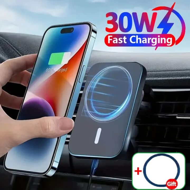 30W Wireless Car Charger Phone Holder Stand Car Mount For