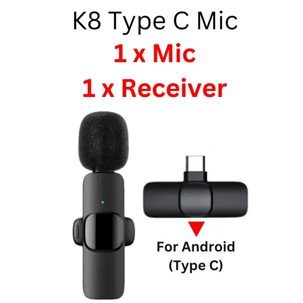 K8/K9%20Wireless%20Collar%20Mic%20Wireless%20MIC%20Type%20C/Android/USB/AUX%203.5mm%20Mic%20K8/K9%20Wireless%20Single/Double%20Microphone%20For%20Interview,%20Vlogging%20,%20Podcast%20-%20Image%204