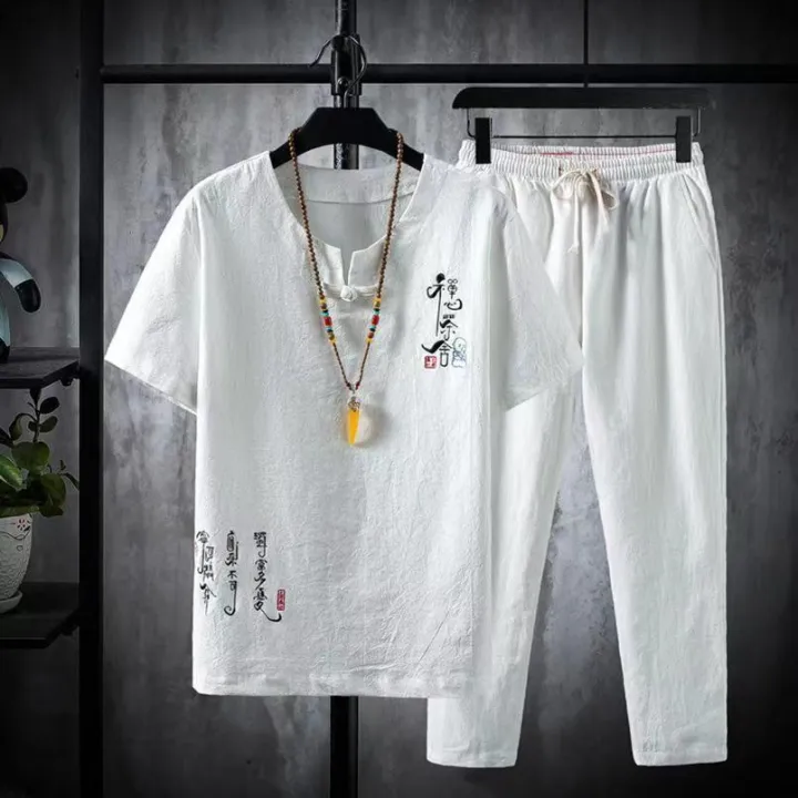 2024%20Summer%20Shirt%20+%20Trousers%20Suit%20Chinese%20Style%20Men%20Shirt%20Cotton%20and%20Linen%20Shirts%20Men's%20High%20Quality%20Casual%20Shirts%20Two%20Piece%20-%20Image%204