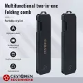 CESTOMEN Multifuncional Portable Plastic Folding Pocket Combs Barber Men Oil Head Beard Combs Hair Styling Wide Tooth Combs.