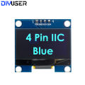 DIYUSER 1.3" IIC OLED Display Module White Blue Color Drive Chip SH1106 128X64 1.3 Inch LCD IIC I2C Communicate For Arduino. 