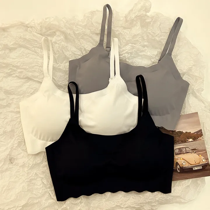3pcs%20Ice%20Silk%20Bra%20Solid%20Color%20Women's%20Fashion%20Simple%20Skin%20Friendly%20Yoga%20Exercise%20Breathable%20Sleep%20Bra%20No%20Steel%20Rim%20Underwear%20-%20Image%203
