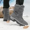 New Warm Men Plush Snow Boots High Top Winter Men's Boots Waterproof Winter Motorcycle Boots Outdoor Anti-Slip Men Hiking Boots. 