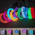 1M/3M/5M Neon Light Dance Party Decor Light DIY Costumes Neon LED lamp Flexible Glow EL Wire Rope Tube Waterproof LED Strip Tape. 