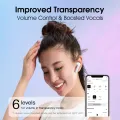 QCY HT05 Melobuds ANC Wireless Bluetooth Earbuds 40dB 6 Mic AI-Enhanced Calls Anti-Wind Noise Transparency App for Custom EQ 30H.