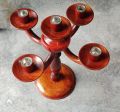 Handcrafted Wooden Modern Candle Stand. 