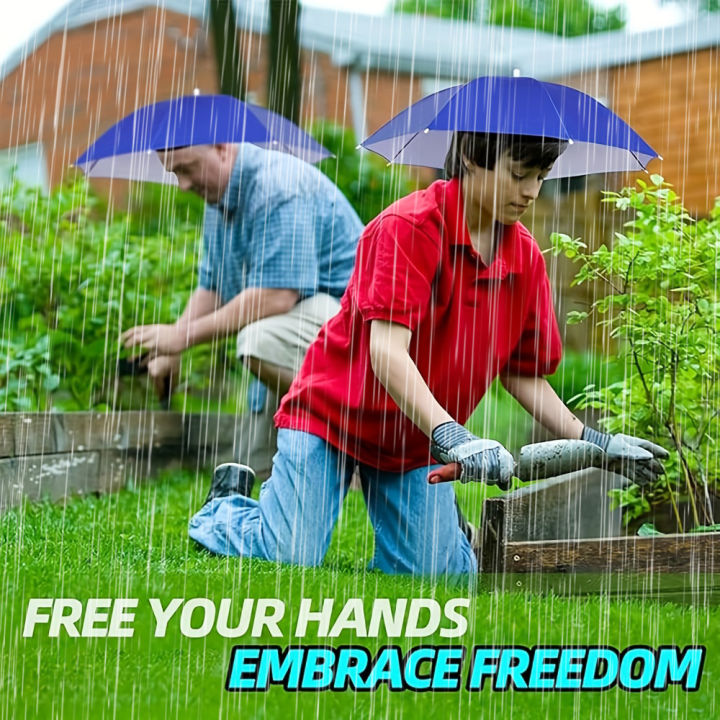 Foldable%20Headwear%20Umbrella%20Portable%20Waterproof%20Fishing%20Hat%2055CM%20Hands-Free%20Rain%20Hat%20For%20Hiking%20Camping%20%20Umbrella%20Adult%20-%20Image%203