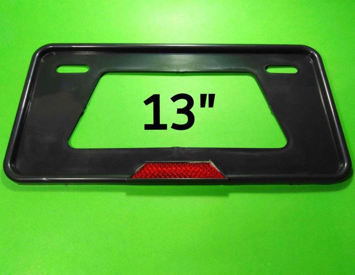New PUNJAB 13" Number Plate FRAME BLACK Car License Number Plate Frame 2 pieces Set With Reflector
