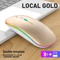LED Wireless Mouse Rechargeable Silent Bluetooth-compatible Mouse Portable Dual Mode Computer Mice for Laptop Desktop MacBook. 