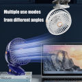 JKUOO Portable Clip on Fan Battery Operated,Quiet 360 °   Rotate,USB Rechargeable Mini Personal Cooling for  Office Stroller Cam. 