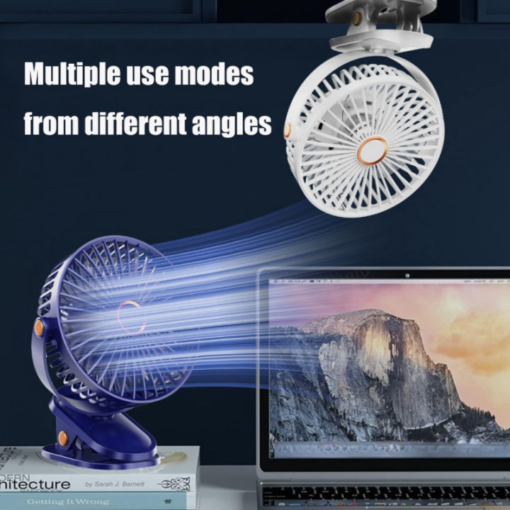 JKUOO%20Portable%20Clip%20on%20Fan%20Battery%20Operated,Quiet%20360%20%C2%B0%20%20%20Rotate,USB%20Rechargeable%20Mini%20Personal%20Cooling%20for%20%20Office%20Stroller%20Cam%20-%20Image%204