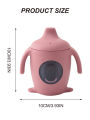 1PCS Penguin Shape Silicone Baby Cup BPA Free Leakproof Sippy Cup Transparent Water Bottle Infant Training Drinking Cup. 