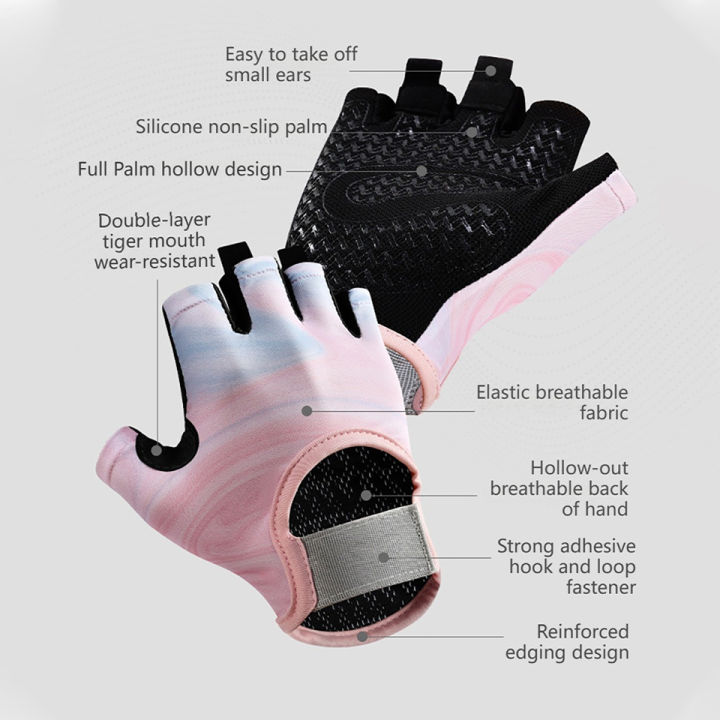 GTUBIKE%201%20Pair%20Women%20Men%20Half%20Finger%20Adjustable%20Breathable%20Sports%20Gloves%20for%20Weightlifting%20Dumbbell%20Cycling%20Fitness%20Training%20-%20Image%203
