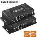 HDMI KVM Extender 60m over Ethernet Cat5e/6 1080P Extender KVM USB POC Cable HDMI Loop Extender splitter for Mouse Keyboard PC.