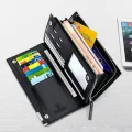 Men's Long Wallet Multi-card Slot Card Holder Business Wallet with Zipper Multi Functional PU Leather Coin Purse Man Gift. 