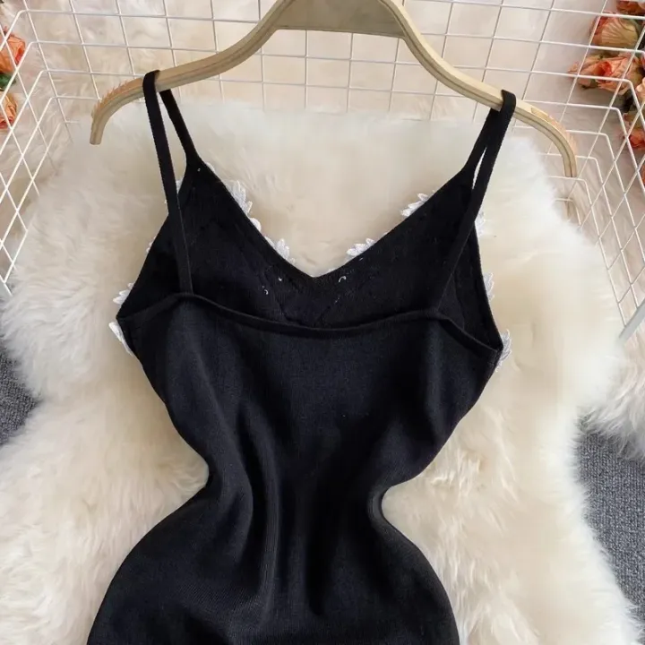 2024%20%20Backless%20Lace%20Patchwork%20Knitted%20Split%20Summer%20Dress%20Women%20Black%20Mini%20Party%20Dress%20Bodycon%20Sheath%20night%20Club%20Outfits%20-%20Image%205