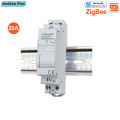 Smart Life ZigBee Switch Breaker 20A Din Rail Energy Monitor Meter Timer App Control Support ZigBee2MQTT Alexa  Home. 
