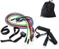 5-in-1 Expander Fitness Bands with Handles | Strength Training Resistance Band Set | Home Gym Equipment | Adjustable Resistance Workout Bands | Set of 11. 