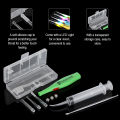 Tonsil Stone Remover Tools LED Light Ear Wax Remover Stainless Steel Earpick With 3 Tips Irrigator Syringe Clean Care Tool.