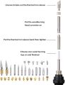 Wood Burning Kit Woodburning Tool with Soldering Iron 54 PCS Woodburner Temperature Adjustable with Soldering Iron Set Pyrography Wood Burning Pen (75 PCS). 