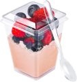 20PCS Plastic 160ml Dessert Cups with Lids Spoons Pudding Cup Dessert Cake Cup Appetizer Jelly Yogurt Mousse Dessert Baking Cup. 
